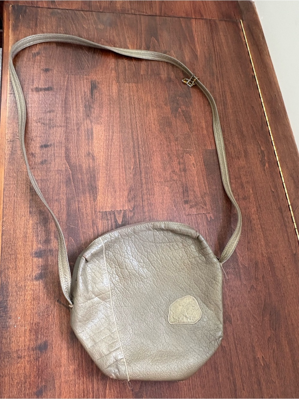 Carlos Falchi bronze leather Crossbody Bag